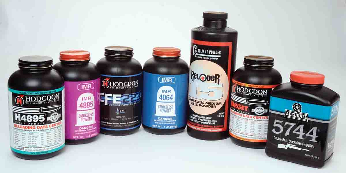 Mike has tried these powders of medium burning rate in many different semiauto .308/7.62mm rifles. Accurate 5744 has been used for cast bullet loads in bolt actions.